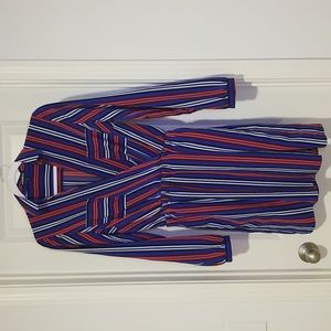 Express Small Red White and Blue Long Sleeve Dress